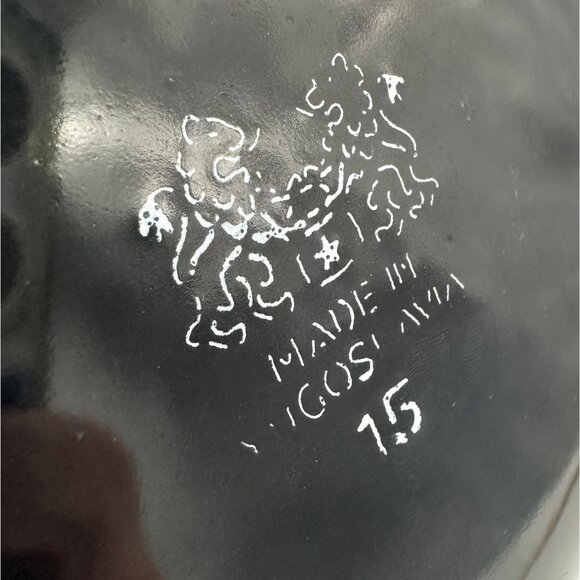 Vintage Blue Enamelware Saute Pan Skillet Yugoslavia Emo Celtic Small 6.25” - Picture 4 of 8